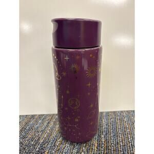 Thyme & Table Purple Celestial 22oz Travel Mug Lock Lid Astrological Coffee Hot